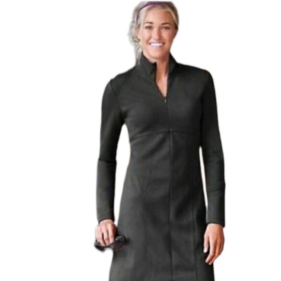 Athleta Dresses & Skirts - Athleta scuba black dress long sleeve